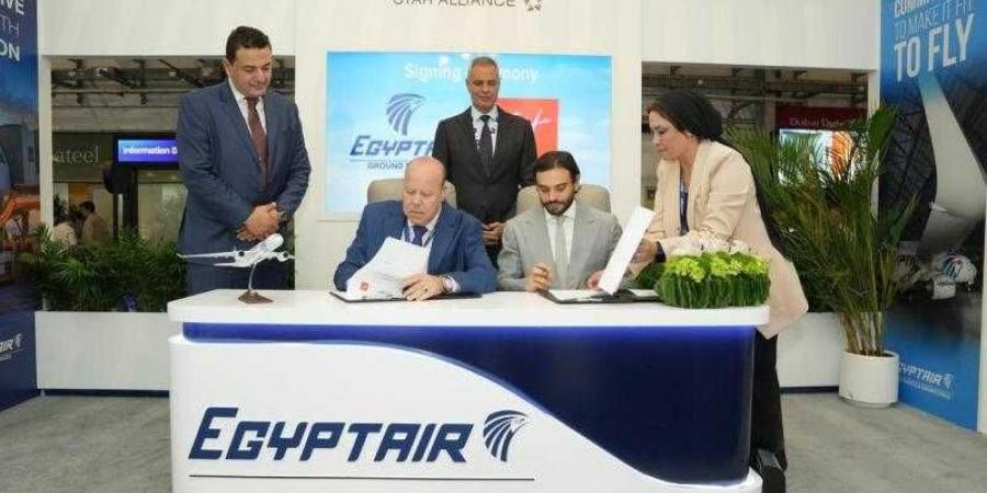 مصر للطيران للخدمات الأرضية توقع عقداً جديداً للمناولة الأرضية في معرض دبي للطيران مع شركة (SKY HORIZON) - الأول نيوز